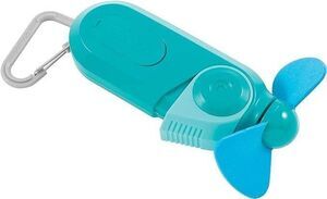 O2COOL  Portable Pocket Size Battery Powered Cooling Misting Fan Blue and Aqua